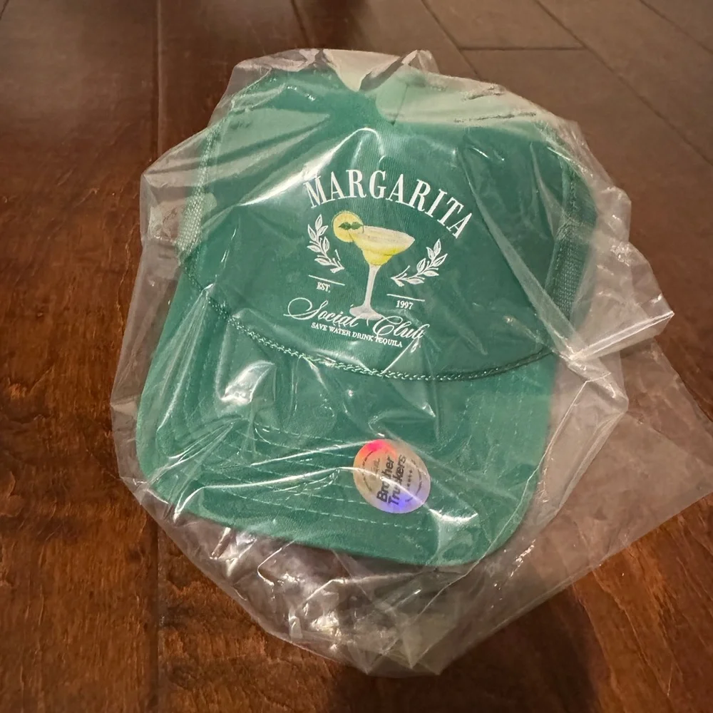 Kelly Green Margarita Social Club trucker Hat NWT